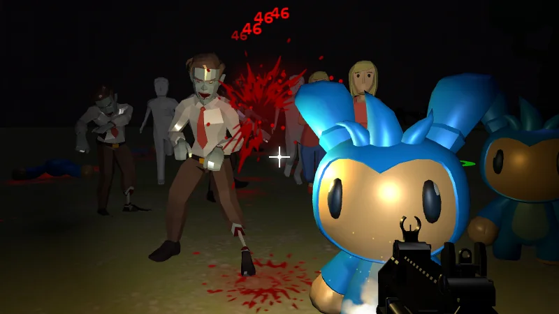 BOOMER.3 first-person shooter gameplay screenshot showing retro-inspired graphics and weapon view