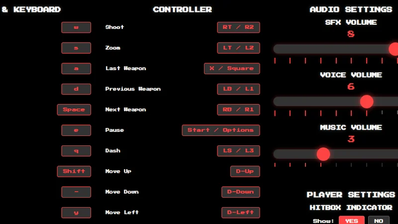 Hellemoji build crafting interface showing weapon upgrades and ability selection screen
